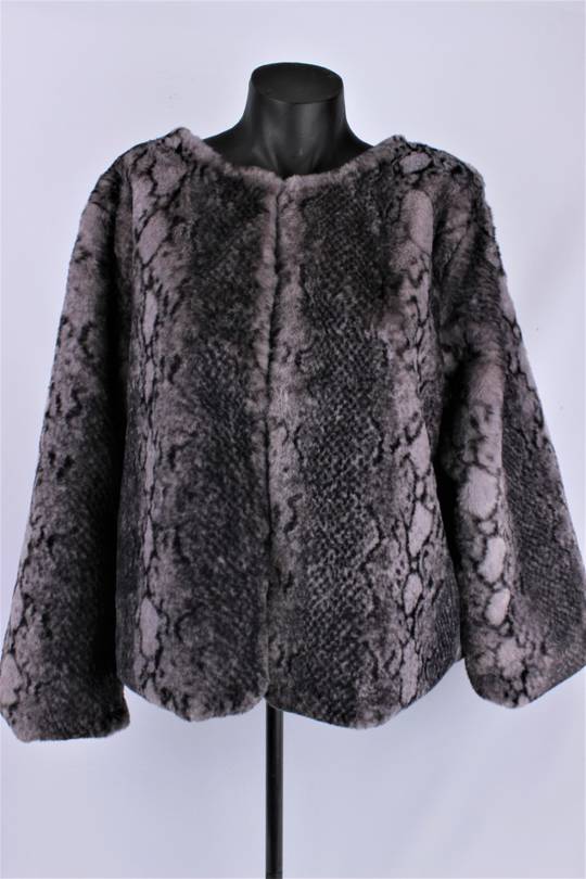 Alice & Lily faux fur reptile print jacket STYLE: SC/4741/BLK